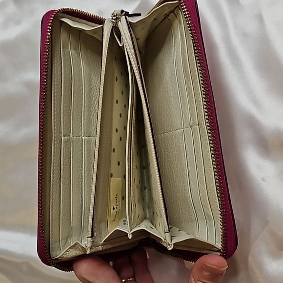 Kate Spade Zippered Clutch Wallet and Coin Fuschia - Picture 5 of 8